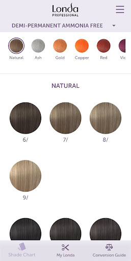 Londa Professional Shade Chart Screen 2