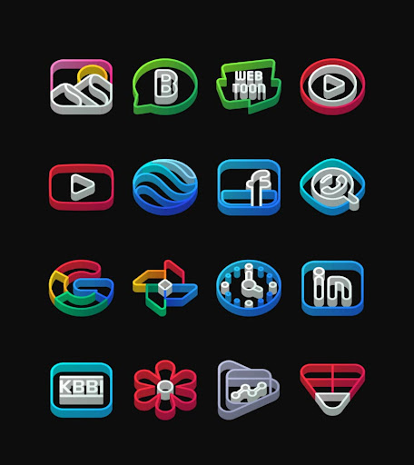 Screenshot of Dock Outline - 3D Icon Pack