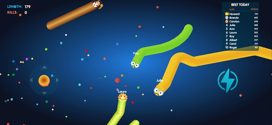 #2. Snake Zone Worm Serpent IO (Android) Av: RR Brothers