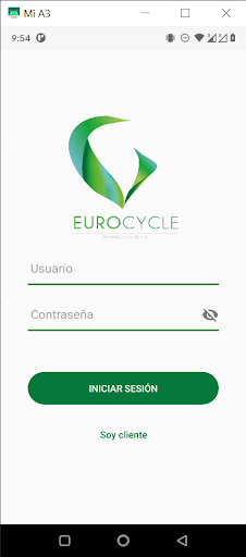 Android application Eurocycle screenshort