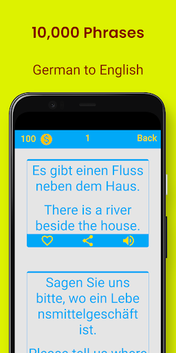 Android application German Phrases screenshort