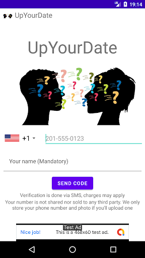 Android application UpYourDate screenshort