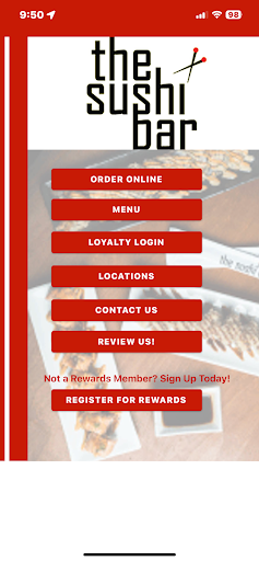 Android application The Sushi Bar screenshort