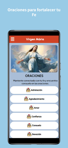 Android application Oraciones a la Virgen María screenshort