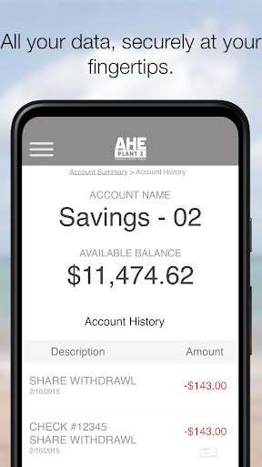 AHE Plant 3 FCU Member.Net Screen 2