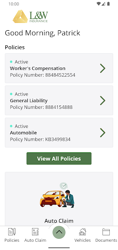L&W Insurance Online Screen 2