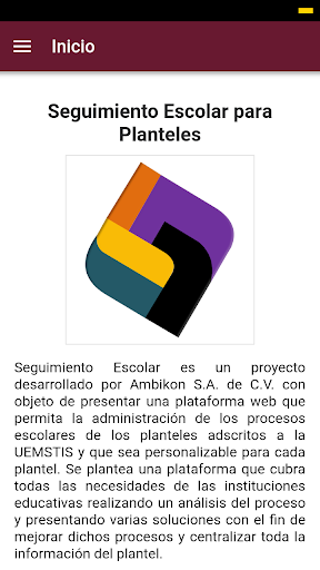 Android application Seguimiento Escolar screenshort