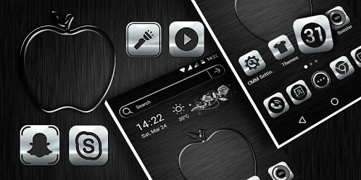 Crystal Silver Launcher Theme Screen 2