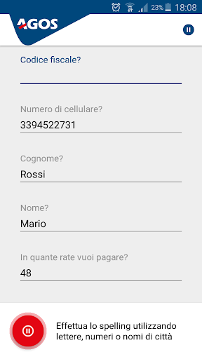Prestiti Demo Screen 2