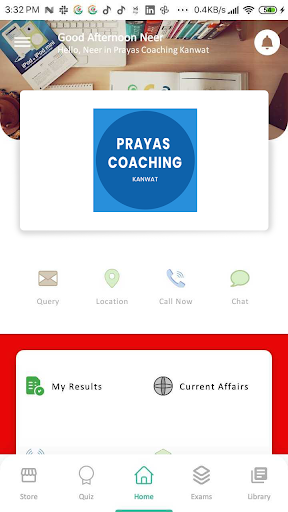 Prayas Coaching Kanwat Screen 2