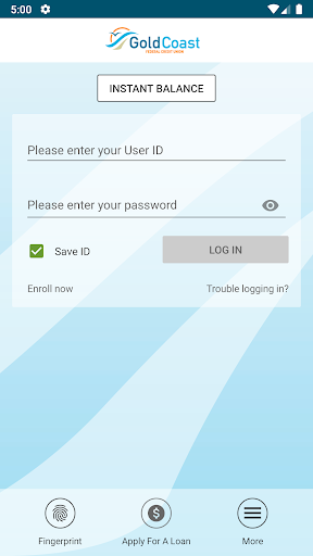 Gold Coast Federal Credit Unio Screen 2