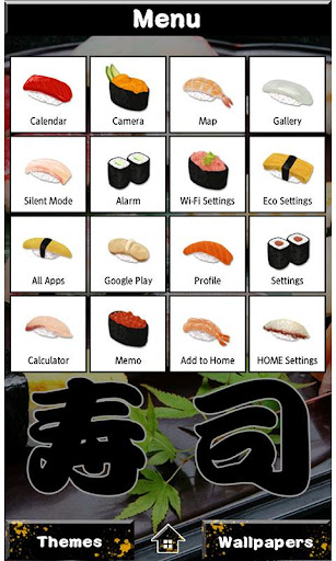 Yummy SUSHI Wallpaper Theme Screen 2