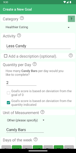 Android application Healthier Days 7-Day screenshort