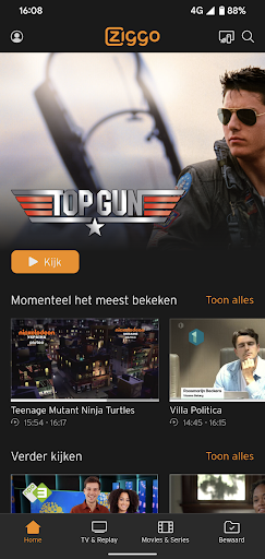 Android application Ziggo GO screenshort