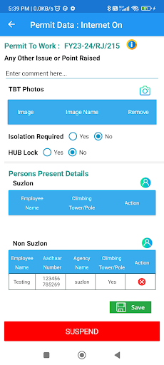 Suzlon ePTW Screen 3
