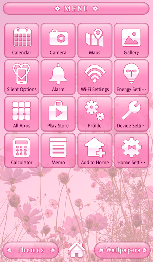 Pastel Pink Cosmos Theme Screen 2