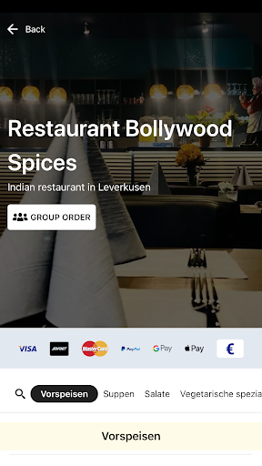 Restaurant Bollywood Spices Screenshot