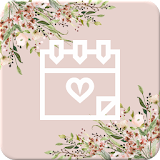 Wedding Countdown Boho Vintage Flower Widget icon