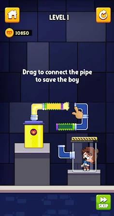 Huggy Water Pipe Puzzle - Screenshot 1