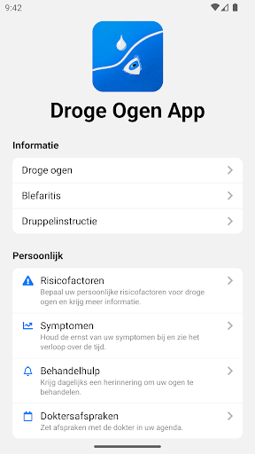 Droge Ogen App Screen 2
