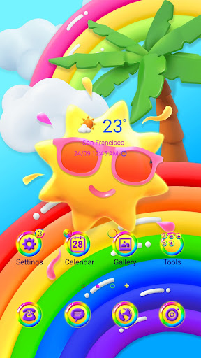 Android application Sun Rainbow Sky - Wallpaper screenshort