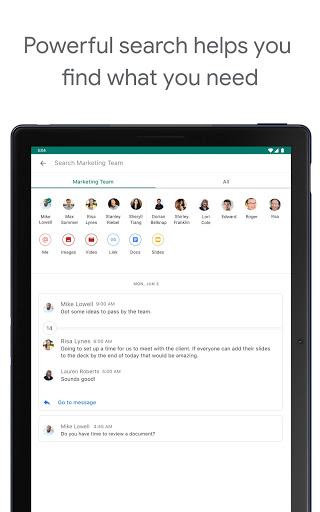 Google Chat screenshot