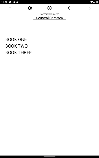Book, Corporal Cameron Screen 3