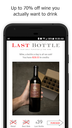 Android application Last Bottle Wines screenshort
