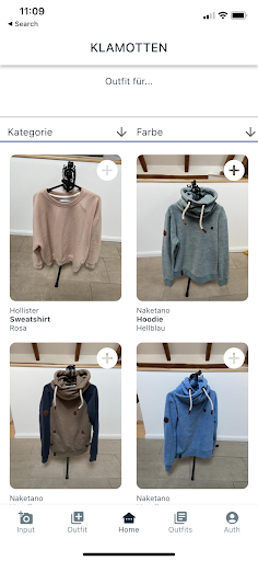 Android application Outfitcreator screenshort