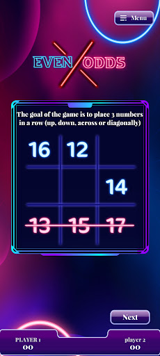 EVENODDS Screen 3