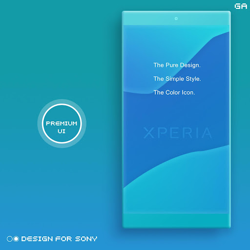 Android application Theme XPERIA ON | Be Blue screenshort