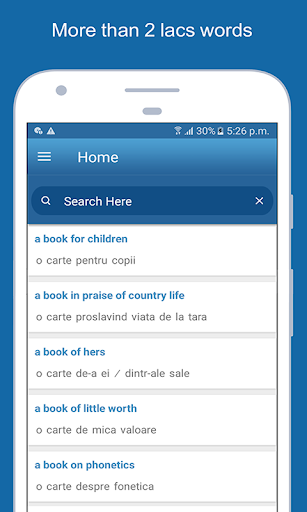 English Romanian Dictionary Screen 2