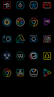 Amoled Lines Icon Pack Ekran görüntüsü