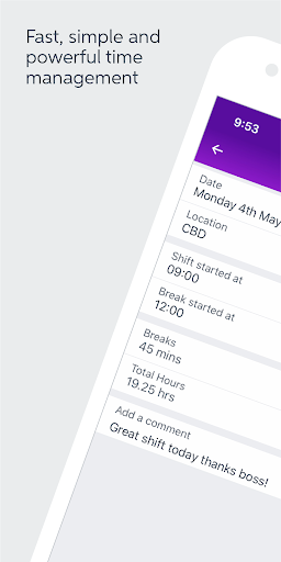 Android application MYOB Team screenshort