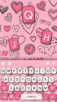 screenshot of Doodle Pink Love Theme