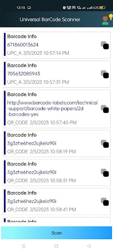 Universal Barcode Scanner Screen 3