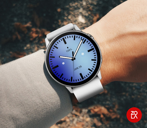 Solid Electric Blue Watch Face Screen 3