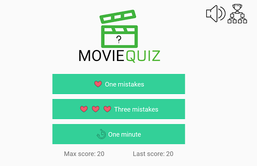 Android application Movie Quiz for movie fan! screenshort