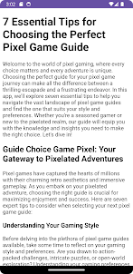 Guide Choice Game Pixel