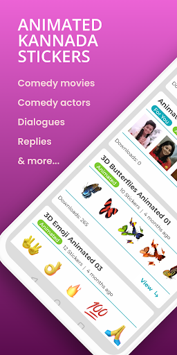 Android application Kannada Animated Stickers screenshort