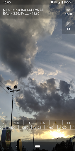Android application Exposure — Light Meter screenshort