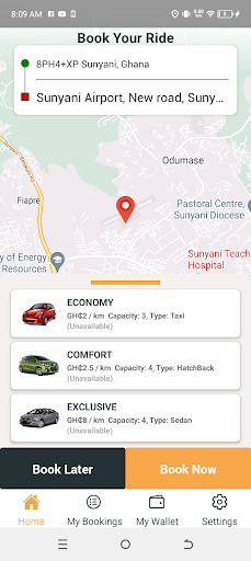 Android application Flashcab ghana screenshort