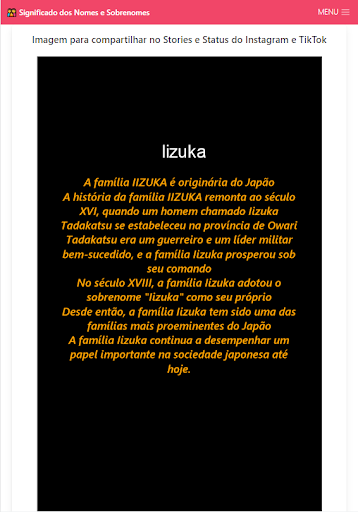 Significado Nomes e Sobrenomes Screen 3