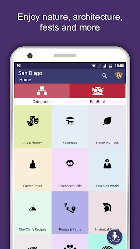 Android application San Diego Travel & Explore, Of screenshort