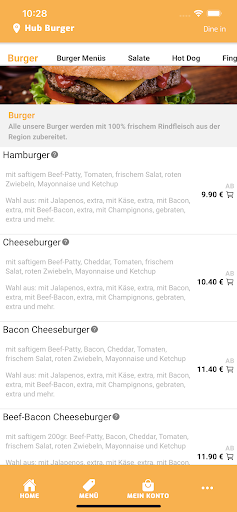 Hub Burger Screen 3