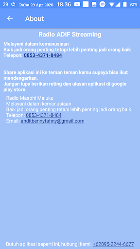 Radio ADIF Streaming Screen 3