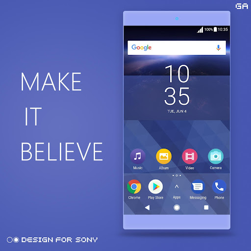 Oreo Style Theme - XPERIA ON™ Screen 3