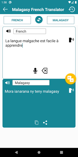 Screenshot of Malagasy French Translator