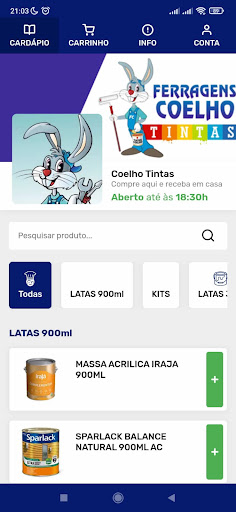 Android application CoelhoTintas - FerragensCoelho screenshort