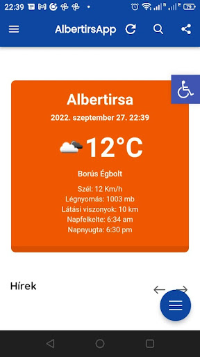 Android application AlbertirsApp screenshort